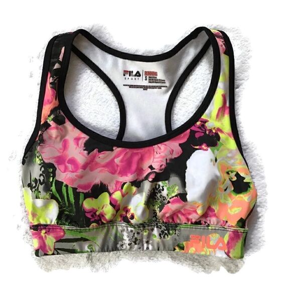 Fila Sport Floral Print Running Sports Bra - Picture 1 of 8
